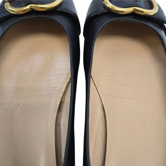 Gucci Leather Buckle Accent Ballerina Flats Size IT 38.5/US 8.5 - Picture 8 of 12